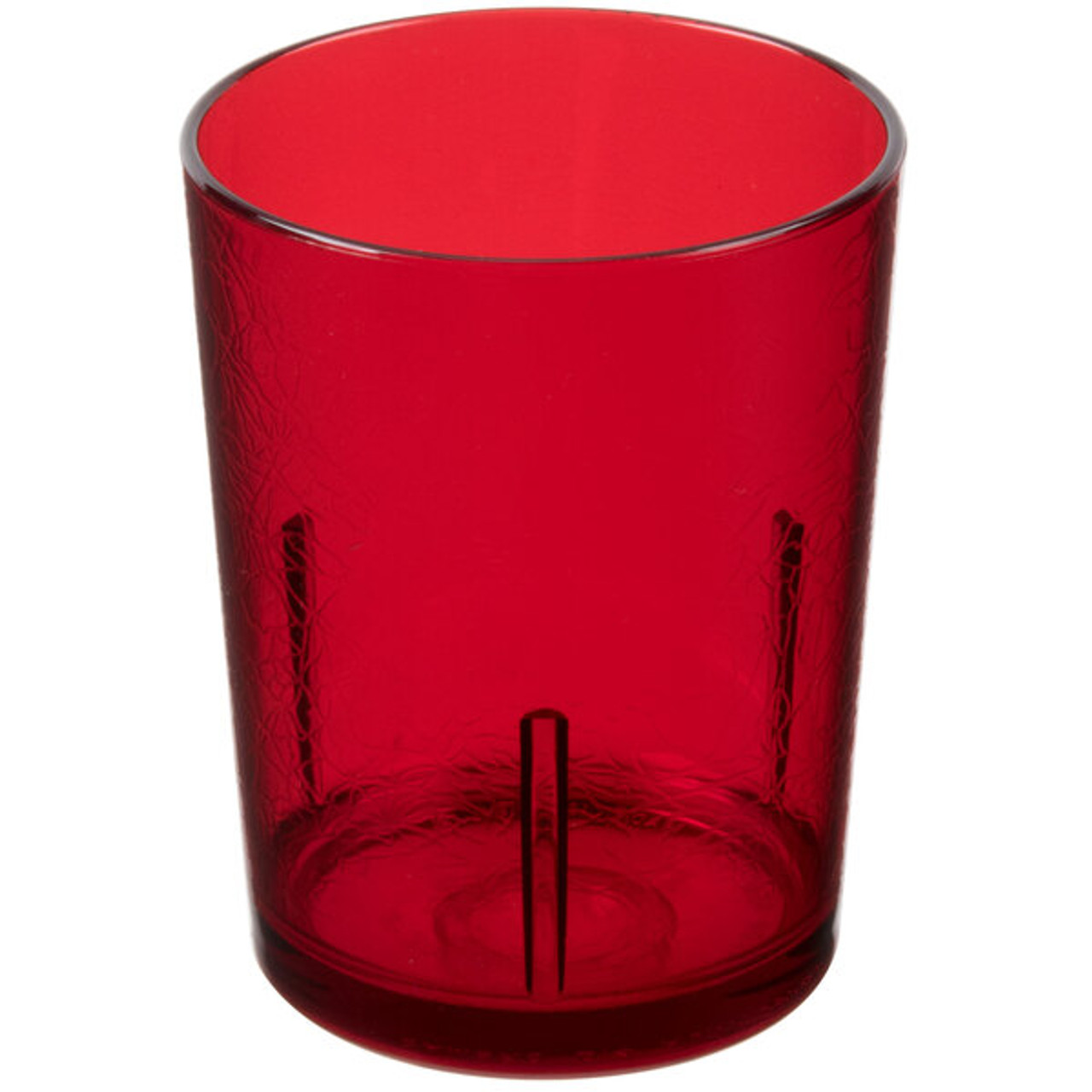 Cambro 14 oz Ruby Red Crackled Plastic Tumbler (36/Case) - Lightweight Material - Chicken Pieces