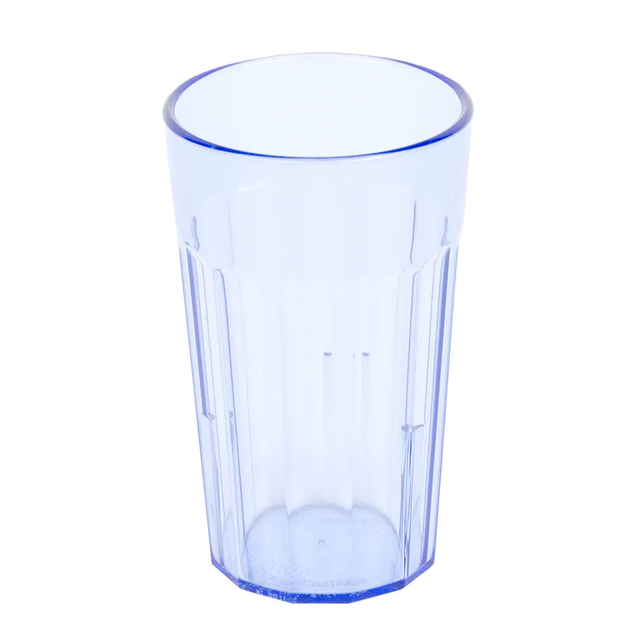 Cambro 10 oz Slate Blue Fluted Plastic Tumbler (36/Case) - SAN Material - Chicken Pieces