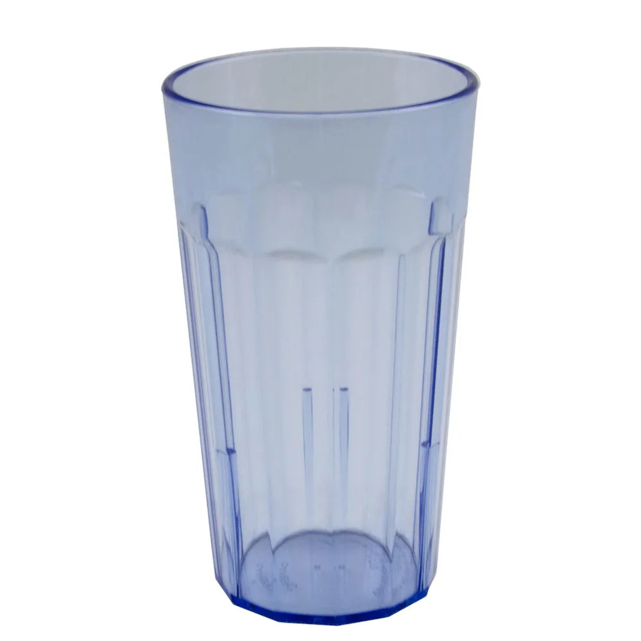 Cambro 12 3/5 oz Slate Blue Fluted Plastic Tumbler (36/Case) - SAN Material - Chicken Pieces