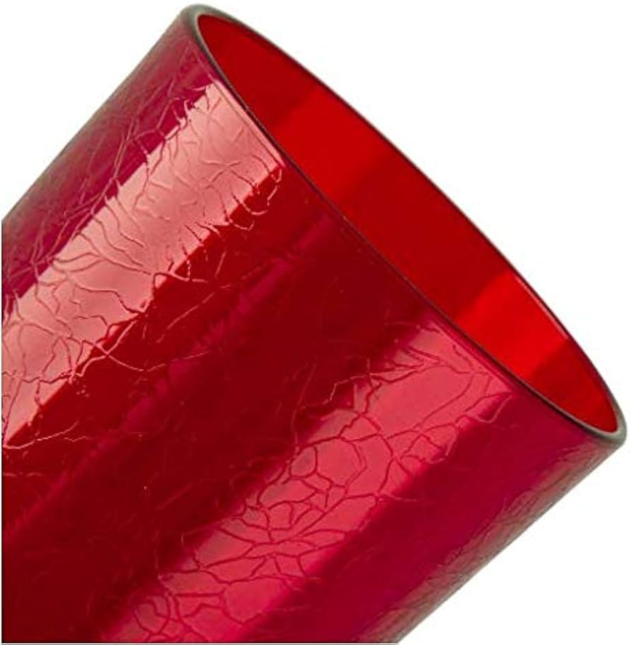 Cambro D24156 24 oz Ruby Red Crackled Plastic Tumbler (36/Case) - Lightweight - Chicken Pieces
