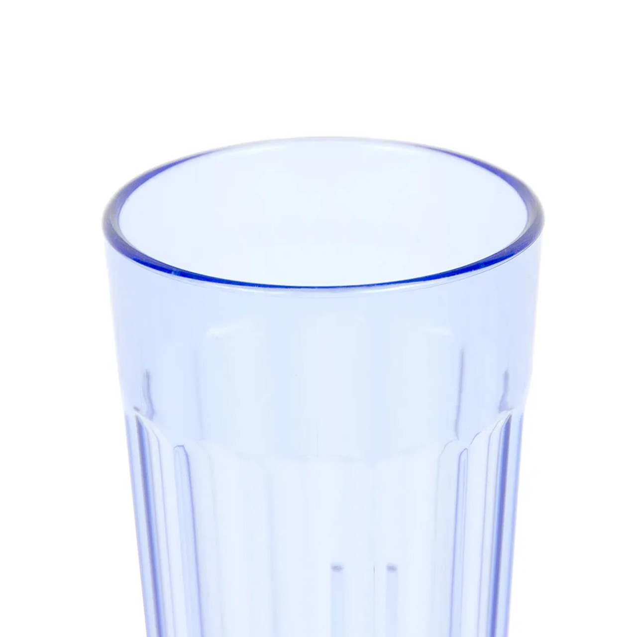 Cambro 6 2/5 oz Slate Blue Fluted Chip-Resistant Plastic Tumbler (36/Case) - Chicken Pieces