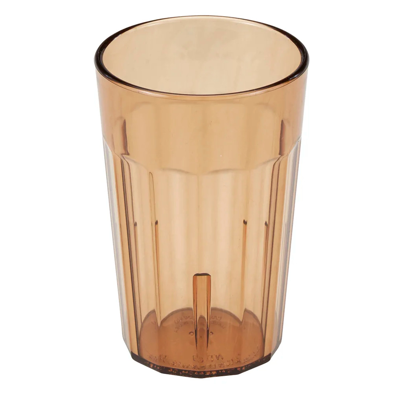 Cambro 8 oz Amber Fluted Plastic Tumbler (36/Case) Versatile Serving - Chicken Pieces