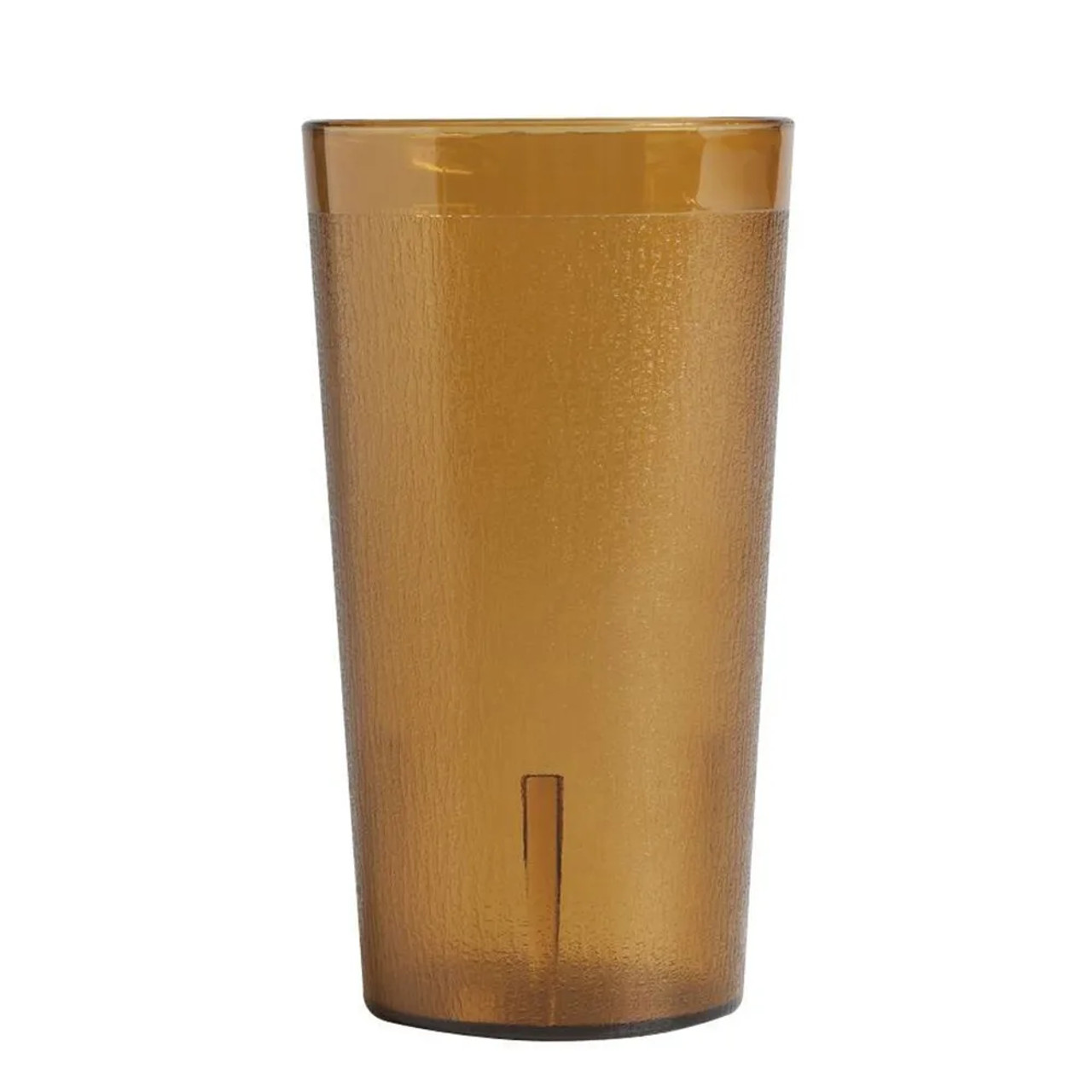 Cambro 12 3/5 oz Amber Textured Plastic Tumbler (72/Case) - Durable Construction - Chicken Pieces