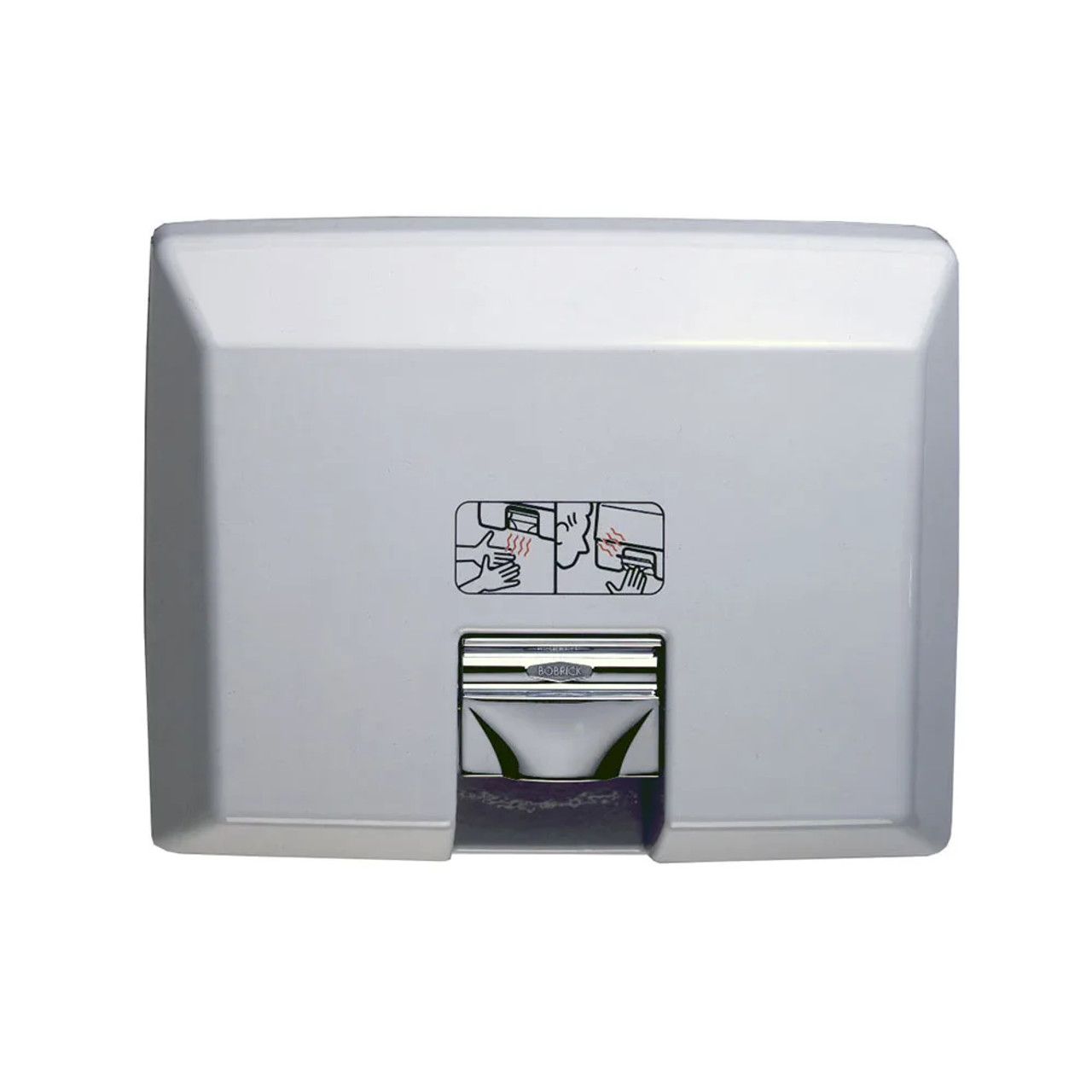 Bobrick Automatic Recessed Hand Dryer - 80 Second Dry Time, White, 115V - Chicken Pieces