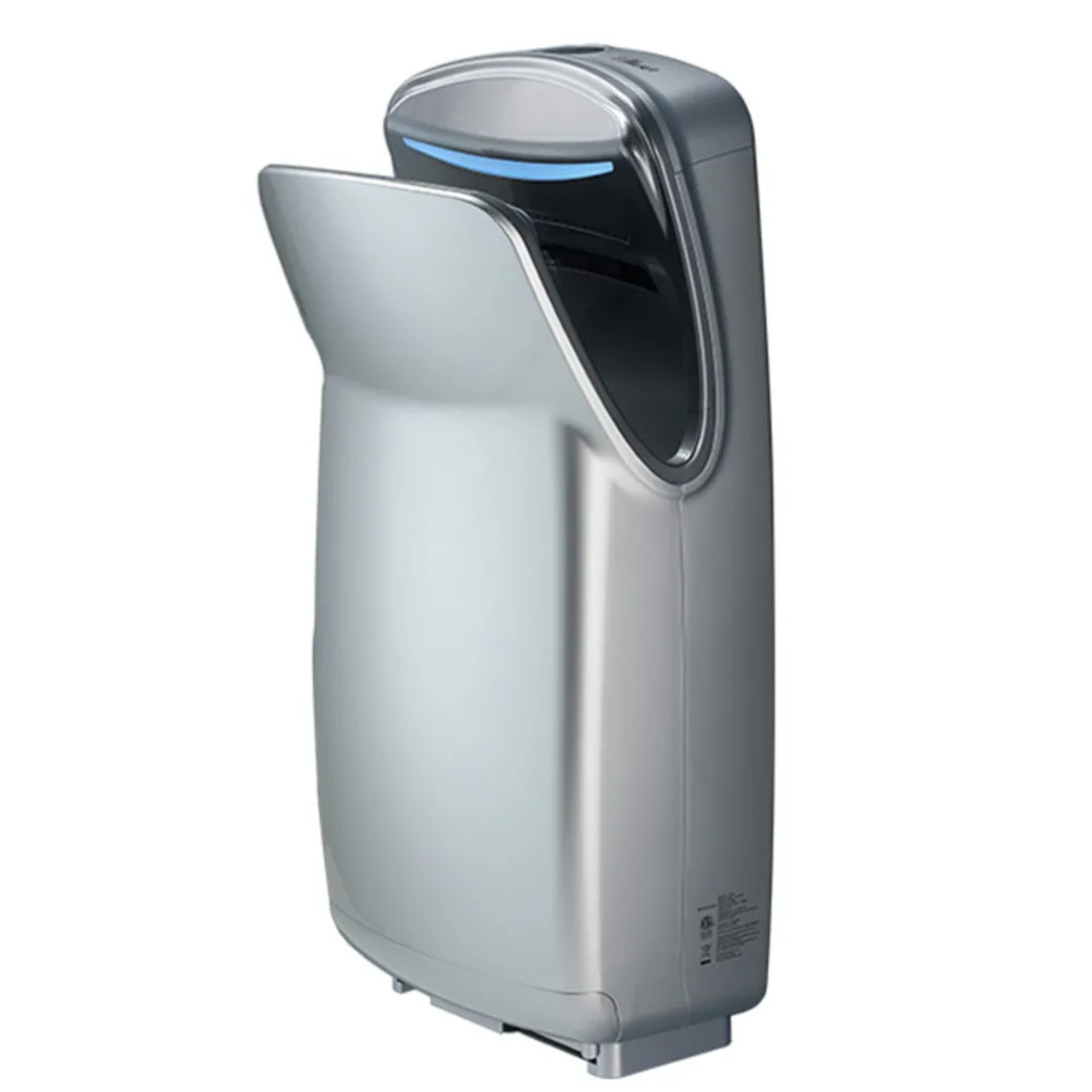 World Dryer Automatic Vertical Hand Dryer - 12 Second Dry Time, Silver, 110-120V - Chicken Pieces