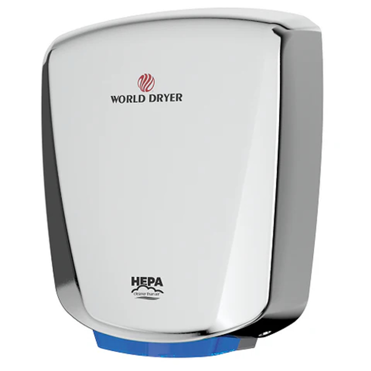World Dryer Automatic Hand Dryer - 12 Second Dry Time, Polished Stainless Steel - Chicken Pieces