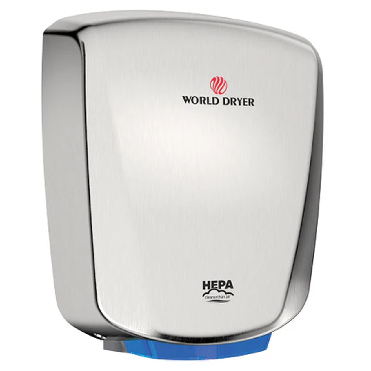 World Dryer Automatic Hand Dryer - 12 Second Dry Time, Brushed Stainless Steel - Chicken Pieces