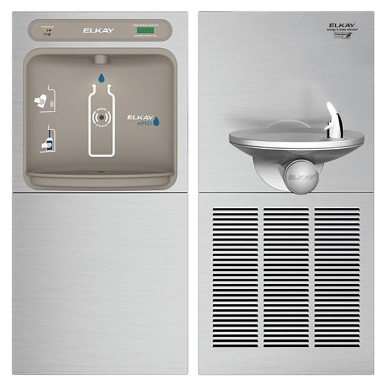 Elkay High Efficiency Wall Mount Drinking Fountain with Bottle Filler - Chicken Pieces