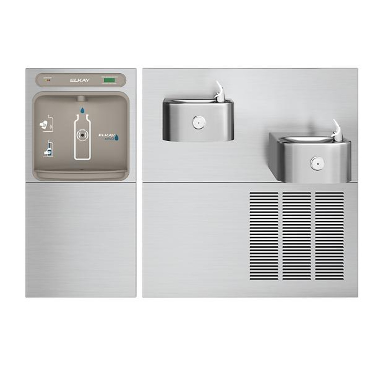 Elkay LZWS-SS28K Wall Mount Drinking Fountains w/ Bottle Filler - Filtered - Chicken Pieces