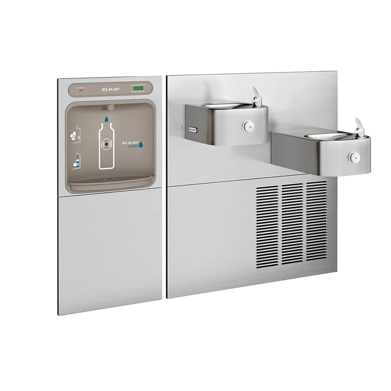 Elkay LZWS-SS28K Wall Mount Drinking Fountains w/ Bottle Filler - Filtered - Chicken Pieces