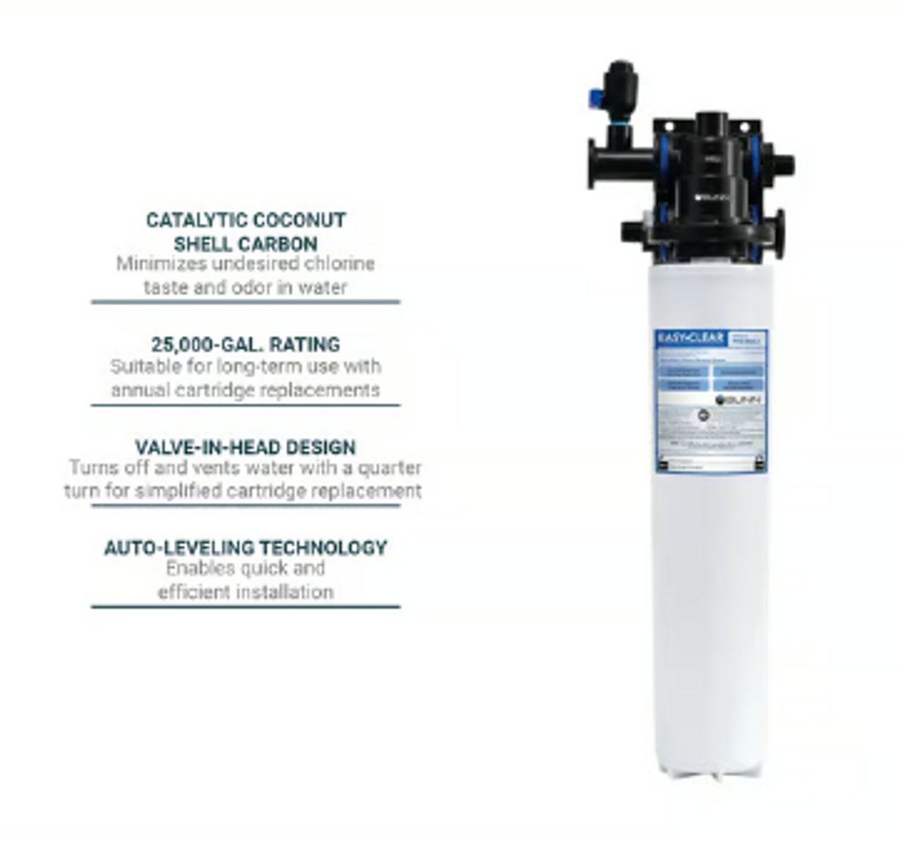 Bunn WEQ-25(2).2 WEQ Water Filtration System - Simplified Assembly! - Chicken Pieces