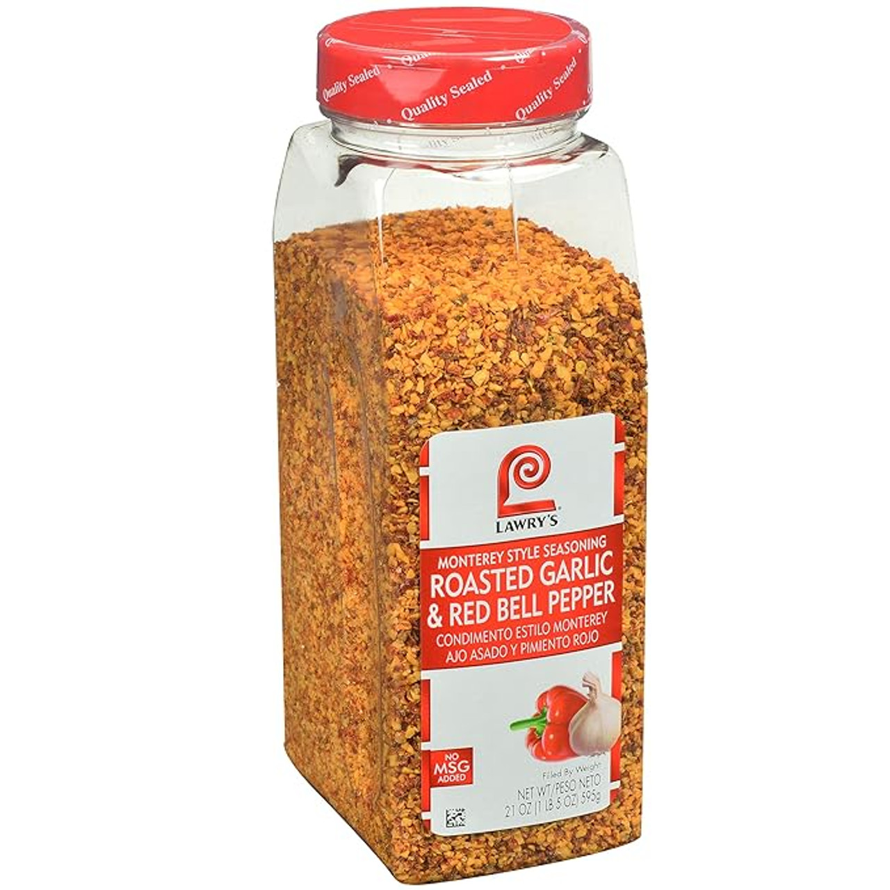 Lawry's 21 oz. Roasted Garlic and Red Bell Pepper Monterey Seasoning (6/Case) - Chicken Pieces