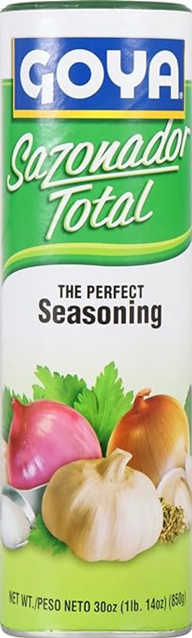 Goya 30 oz. Sazonador Total Seasoning (6/Case) Flavorful Blend of Garlic, Onion - Chicken Pieces