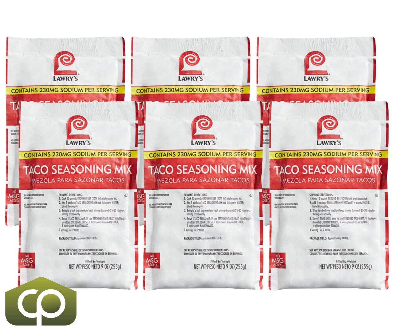 Lawry's Taco Seasoning Mix, 9 oz. - 6/Case - Perfect Blend for Tasty Tacos - Chicken PiecesLawry's Taco Seasoning Mix, 9 oz. - 6/Case - Perfect Blend for Tasty Tacos - Chicken Pieces