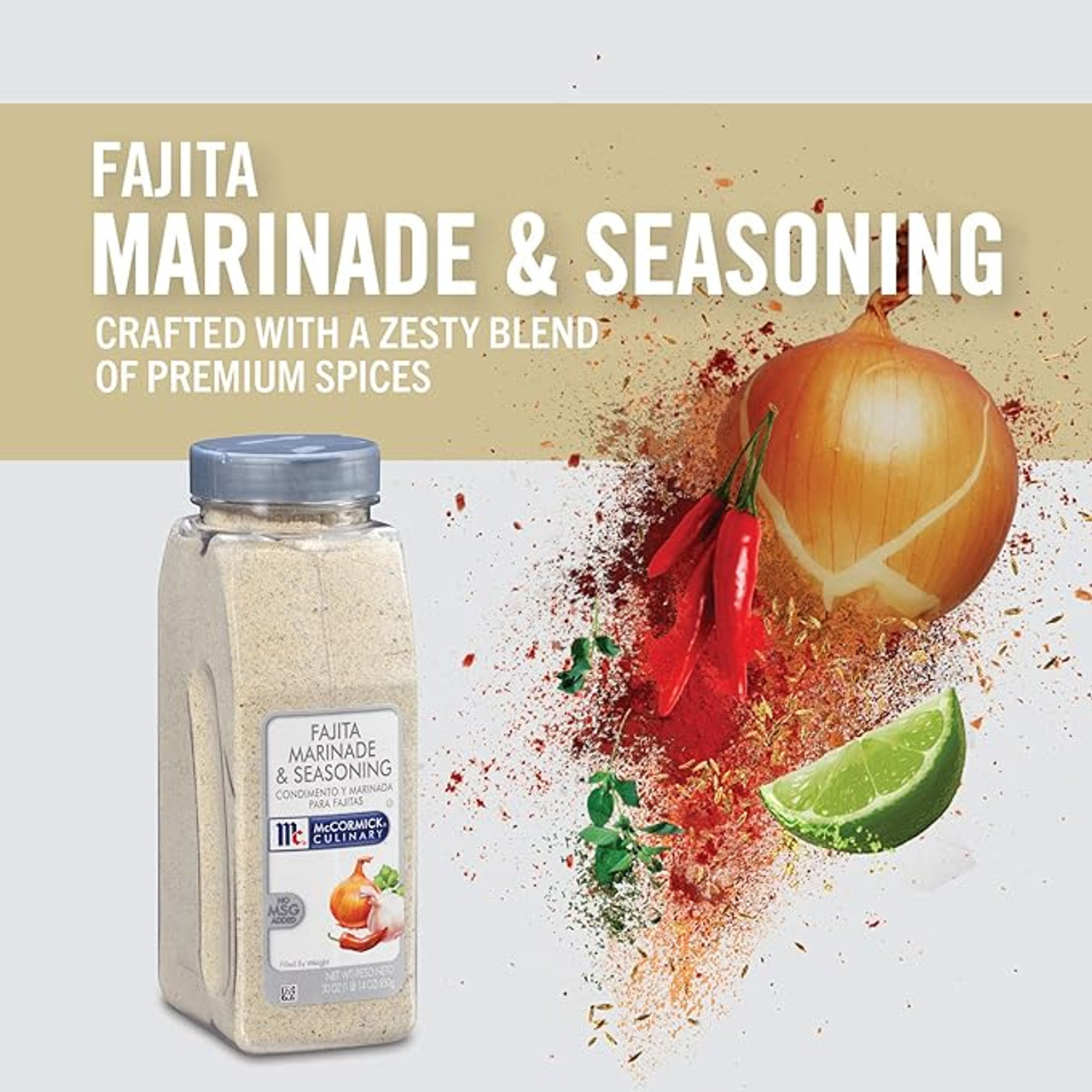 McCormick Culinary Fajita Marinade and Seasoning, 30 oz. - 6/Case - Chicken Pieces