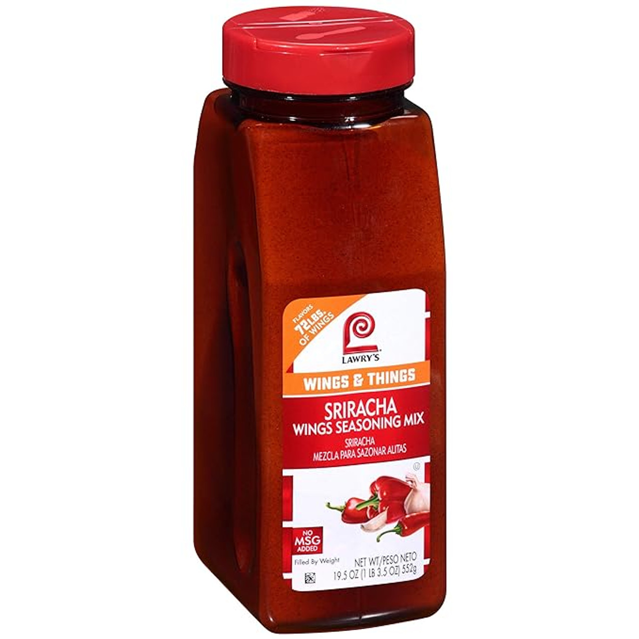 Lawry's Sriracha Wing Seasoning Mix, 19.5 oz. - 6/Case - Spicy Flavor - Chicken Pieces