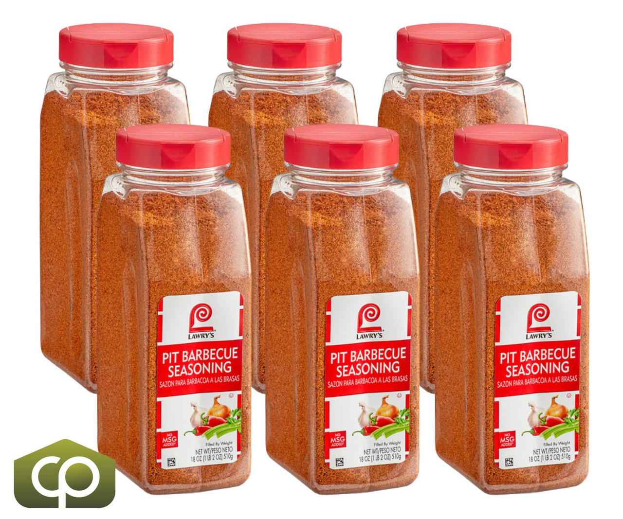 Lawry's Pit BBQ Seasoning, 18 oz. - 6/Case - Authentic Flavor for BBQ Creations - Chicken Pieces