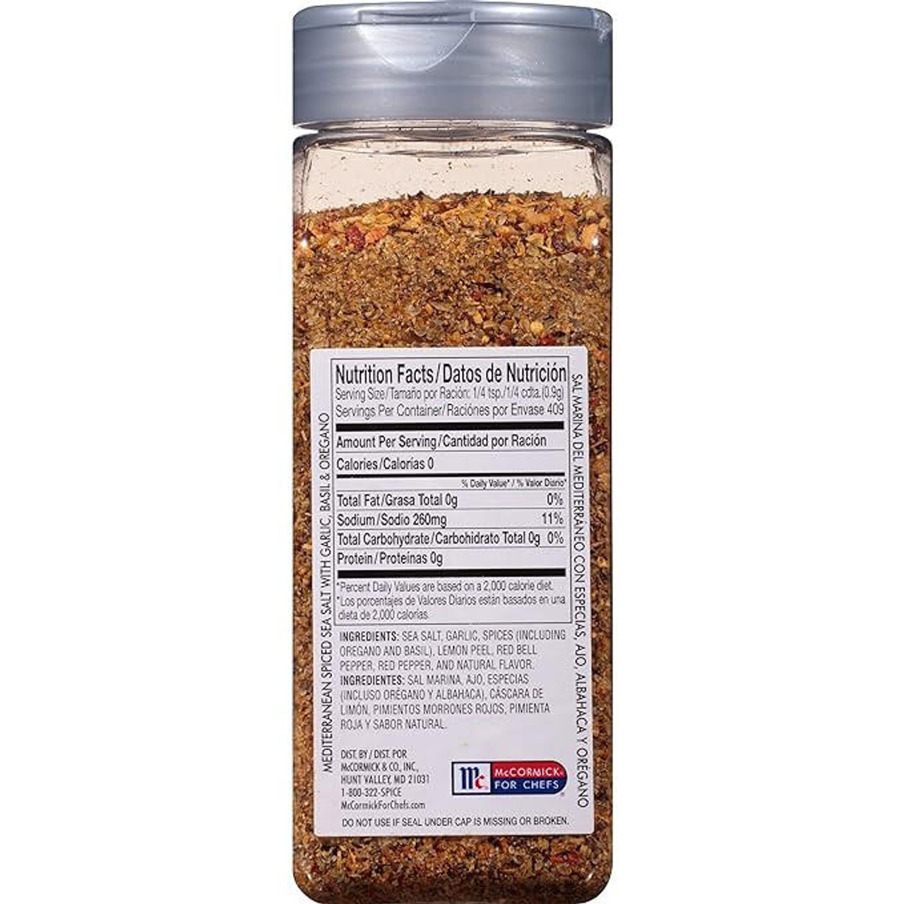  McCormick Culinary Mediterranean Flavors Spiced Sea Salt, 13 oz. - 6/Case 