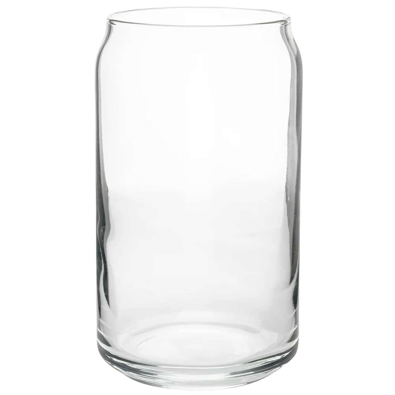 Libbey 209 16 oz Beer Can Glass - Safedge Rim, Clear, Novelty Shape (12/Case) - Chicken Pieces