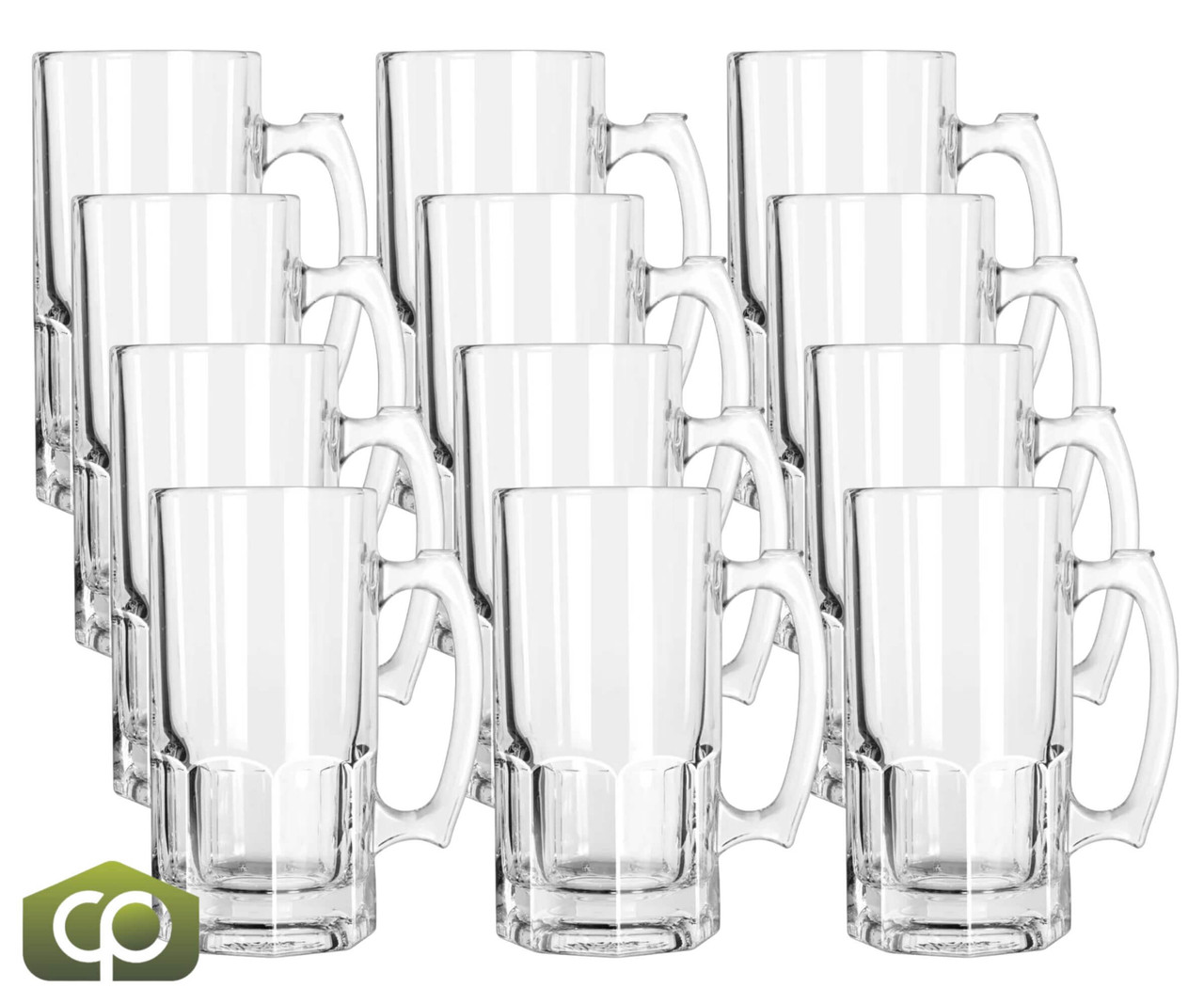 Libbey 5262 33 3/4 oz Gibraltar Super Mug, Thick Clear Glass (12/Case) - Chicken Pieces