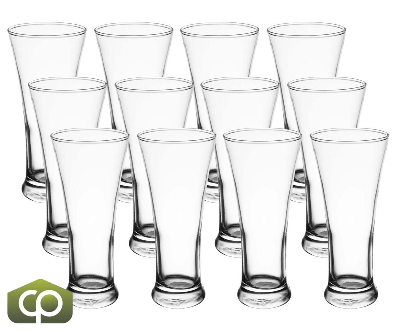 Anchor 90245 12 oz Flared Pilsner Glass - Transparent Rim Design (12/Case) - Chicken Pieces