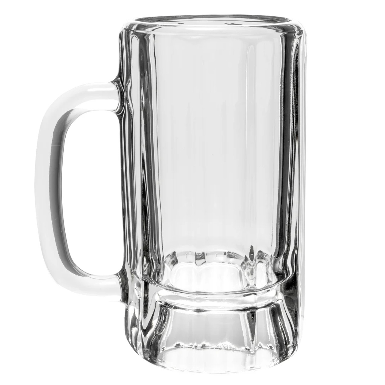 Libbey 5018 14 oz Paneled Beer Mug Drinkware with Handle (12/Case) - Chicken Pieces