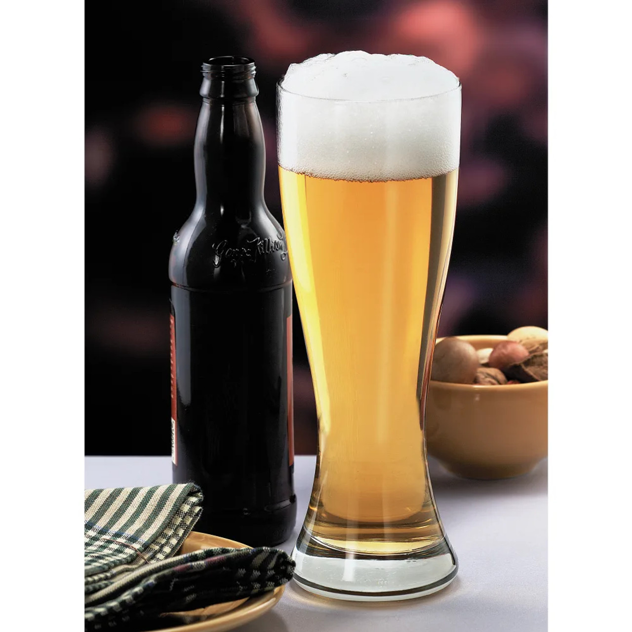 Libbey 1623 23 oz Giant Beer Glass - Safedge Rim Guarantee (12/Case) - Chicken Pieces