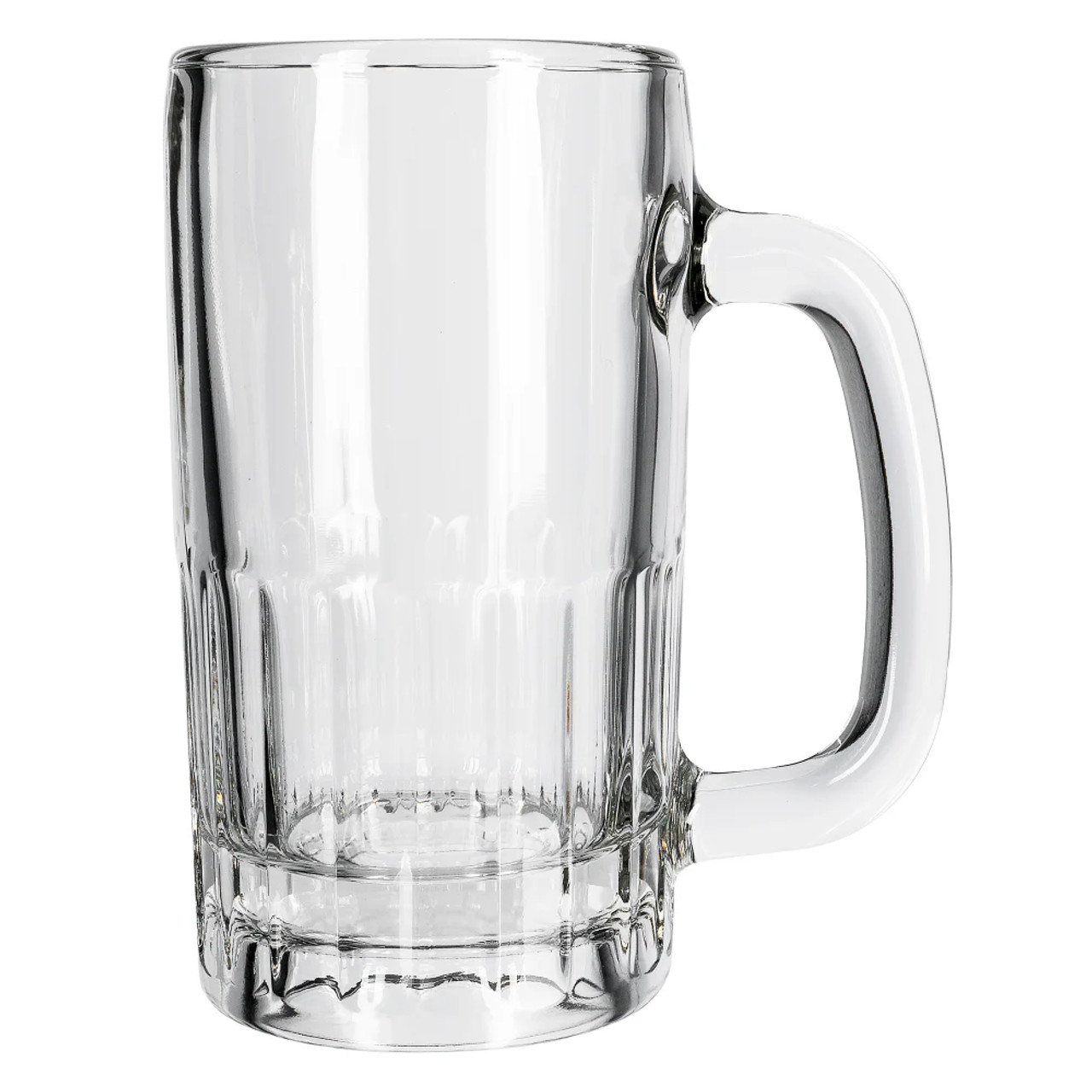 Libbey 5309 12 oz Mug with Handle - Insulated Glass, Textured Pattern (24/Case) - Chicken Pieces