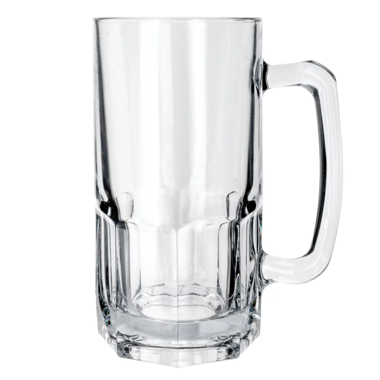 Anchor 1153U New Orleans Beer Mug - Large 34 oz Capacity, Clear Glass (12/Case) - Chicken Pieces