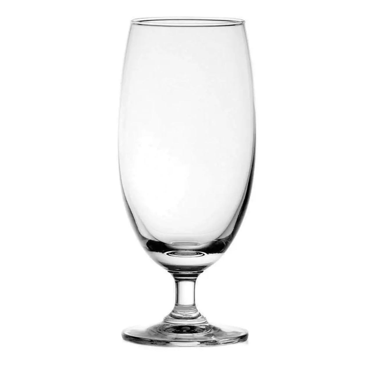 Anchor 14175 14 oz Stemmed Beer Glass - Elegant Design, Clear Glass (24/Case) - Chicken Pieces