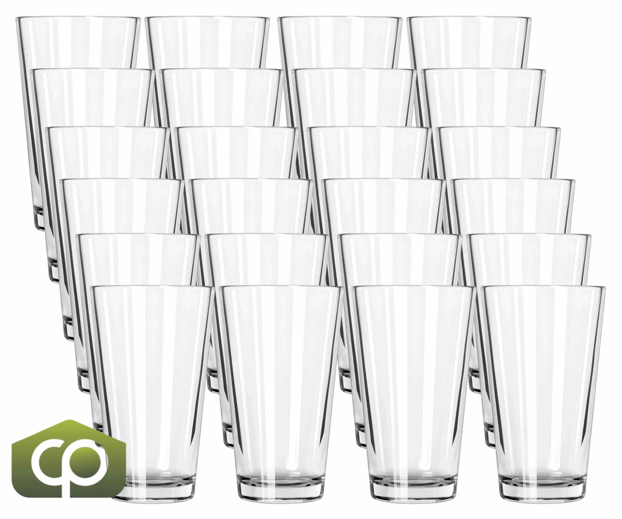 Libbey 5137 20 oz Restaurant Basics Mixing Glass - Clear Glass, (24/Case) - Chicken Pieces