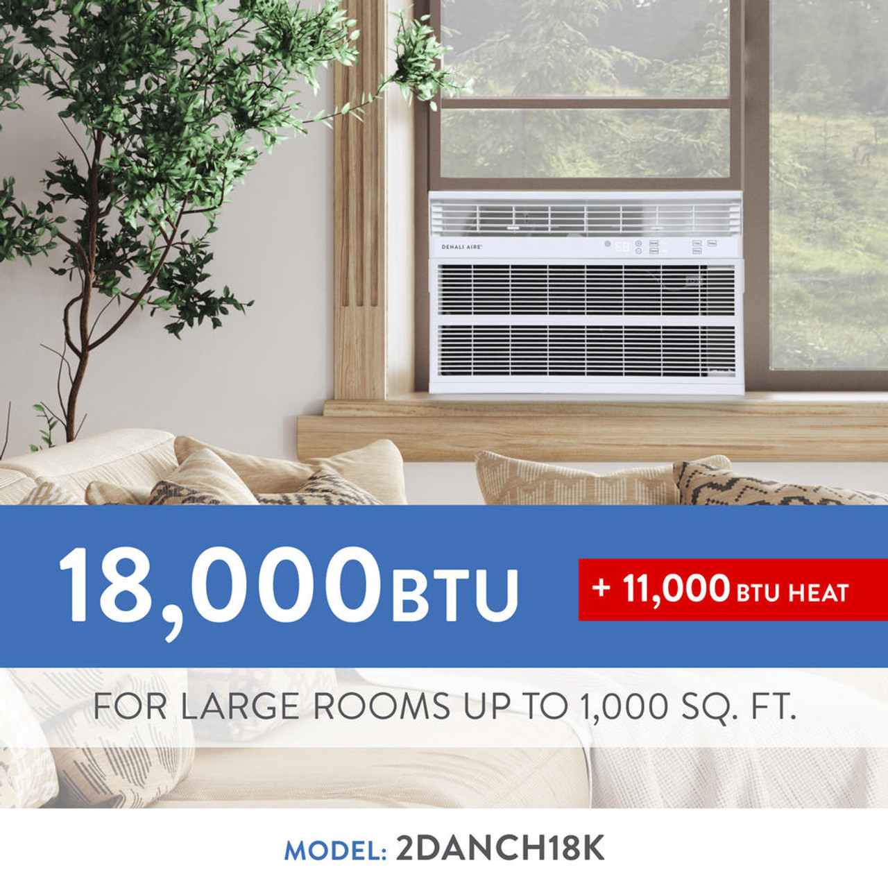 Denali Aire® 18,000 BTU 230-Volt Window Air Conditioner with Heat Cooling - Chicken Pieces