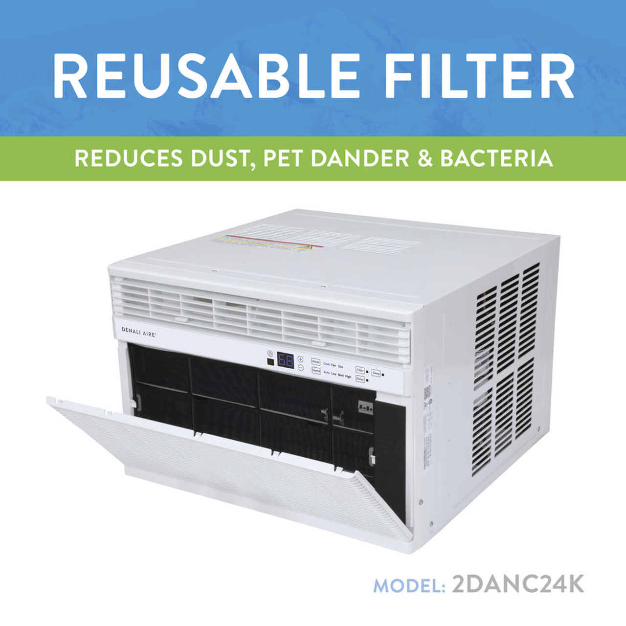 Denali Aire® 23,500 BTU 230-Volt Window Air Conditioner - Powerful Cooling - Chicken Pieces