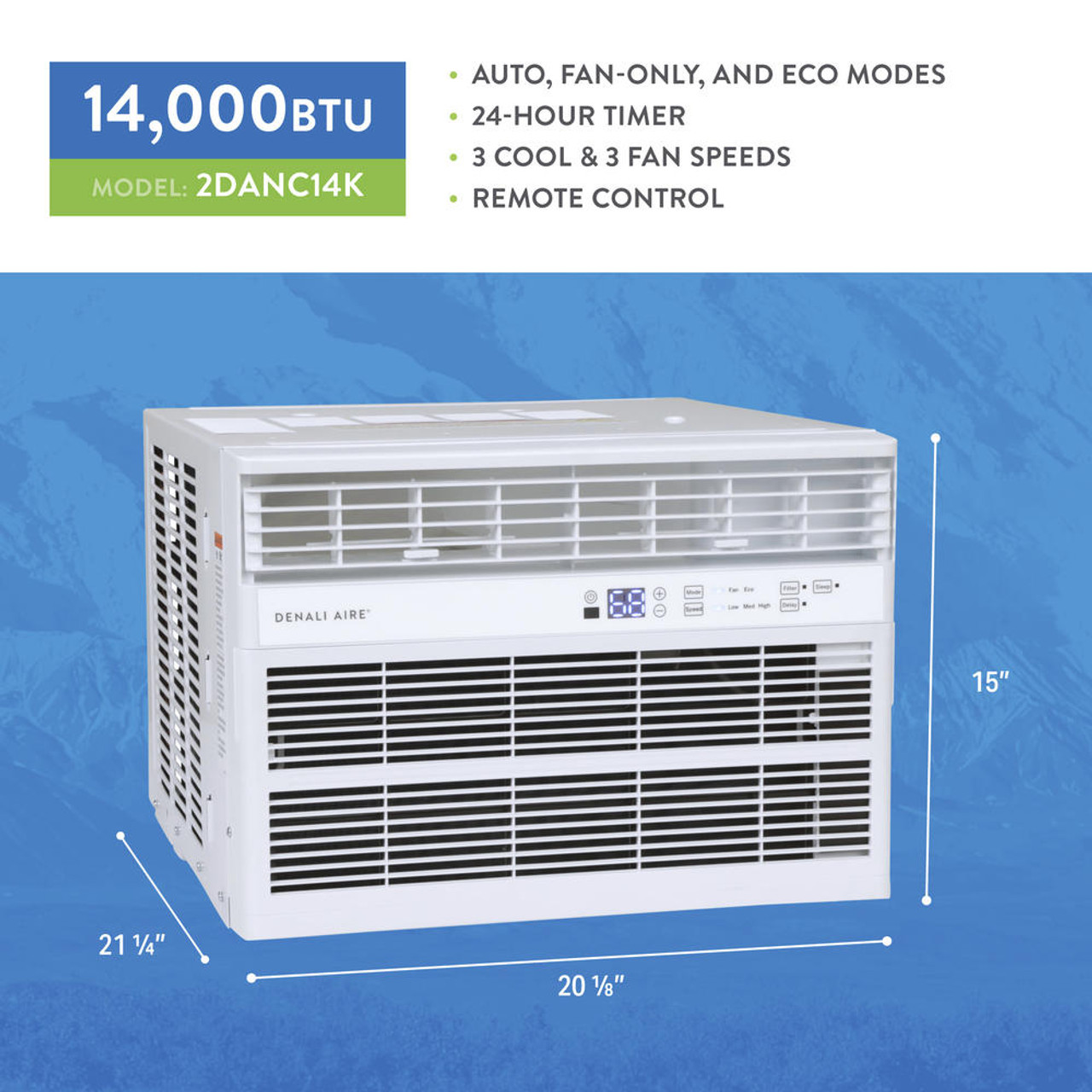 Denali Aire® 14,000 BTU 115-Volt Window Air Conditioner - Efficient Cooling - Chicken Pieces