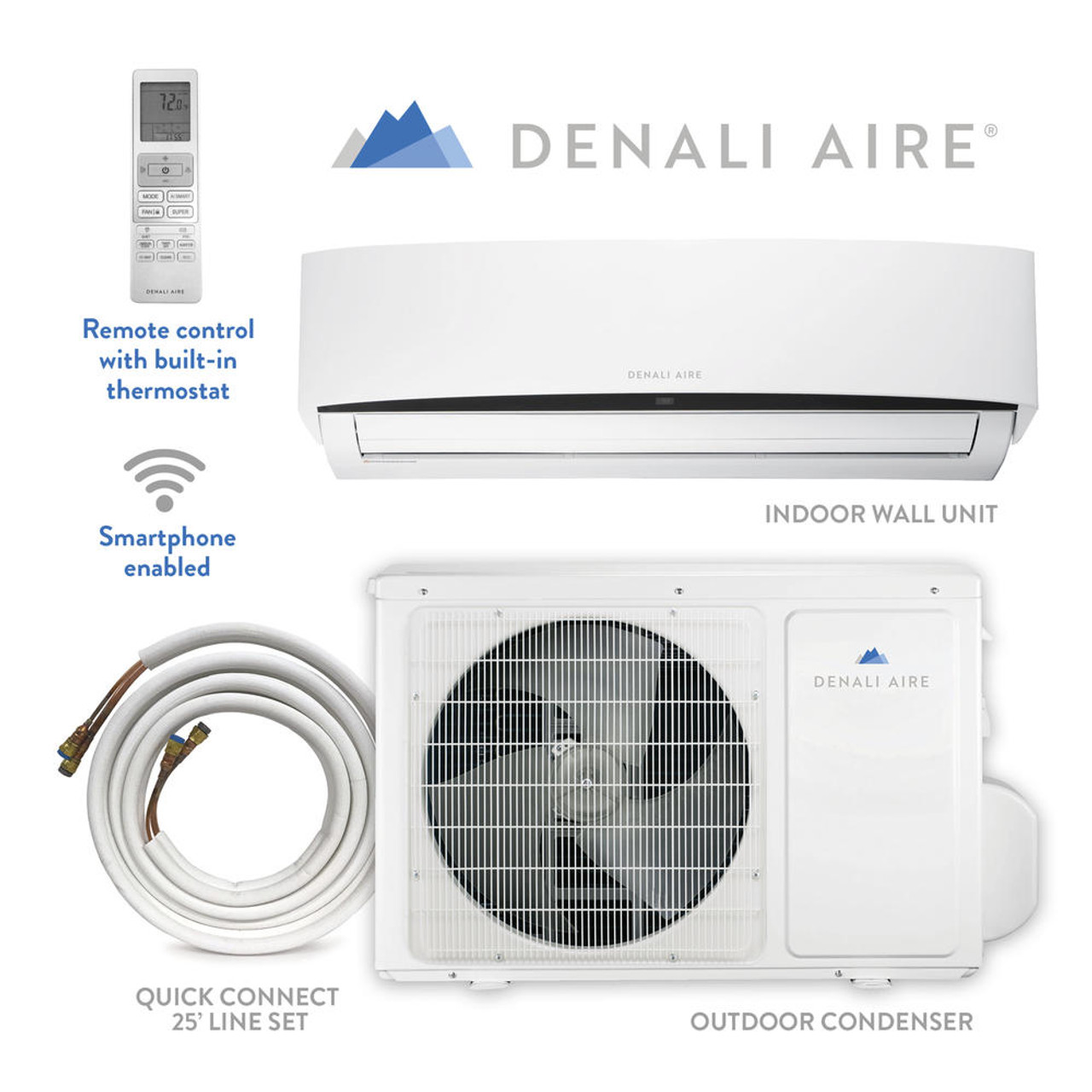 Denali Aire® Single Zone 35,000 BTU 230V Mini Split Air Conditioner - Chicken Pieces