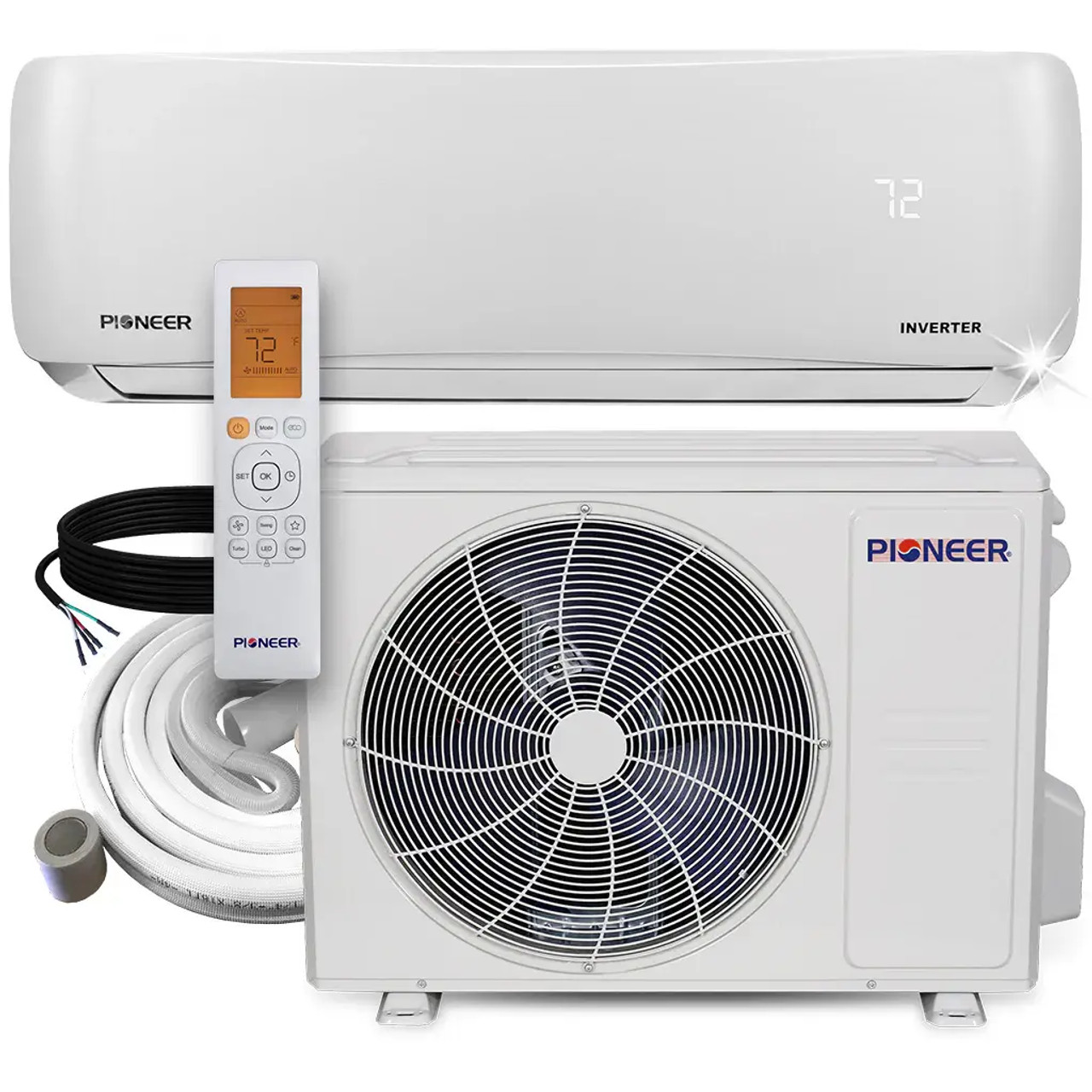 Pioneer® 18,000 Mini-Split Inverter+ Air Conditioner Heat Pump System Full 230V - Chicken Pieces