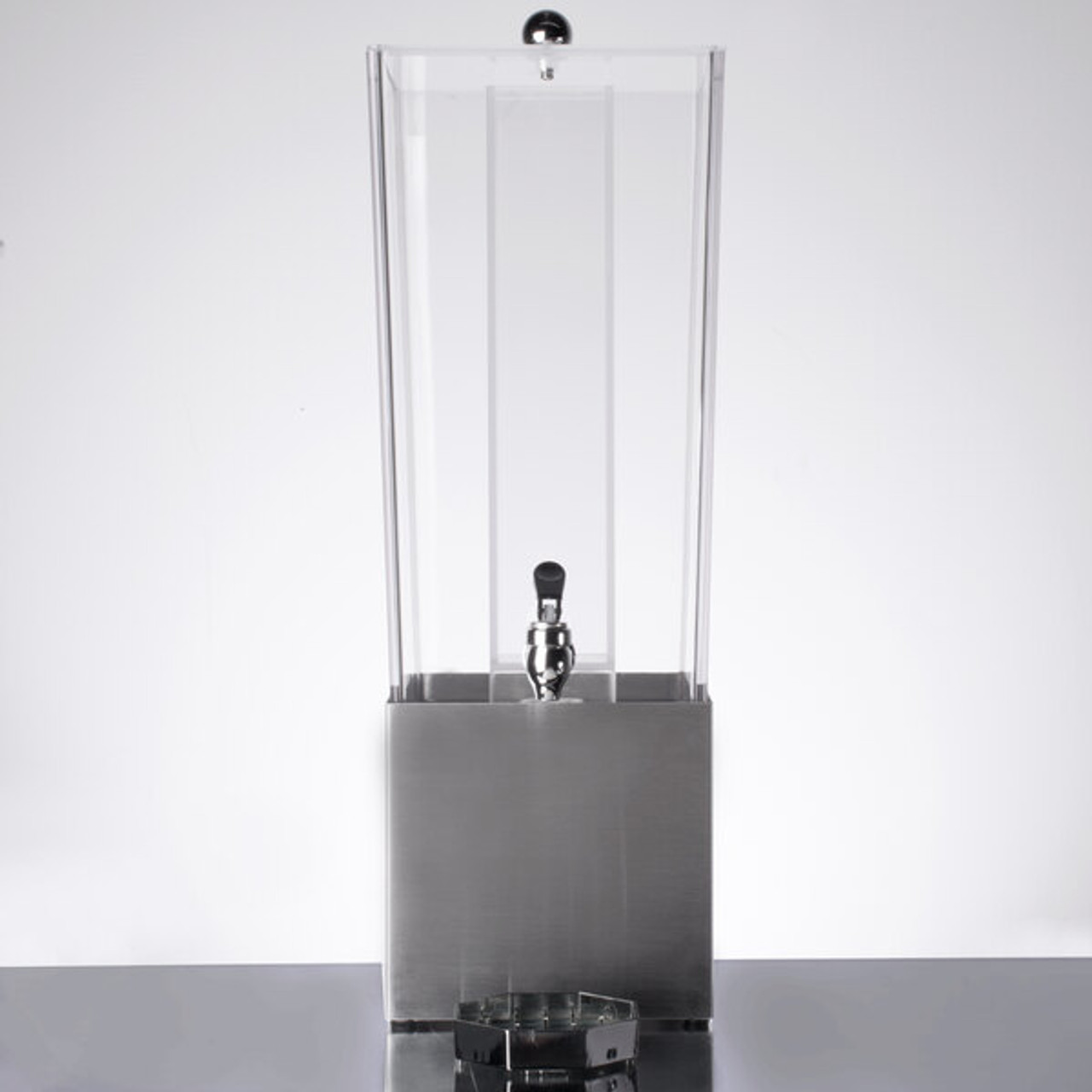 Cal-Mil 3 gal Beverage Dispenser w/ Ice Tube, Durable Polycarbonate & Steel Base - Chicken Pieces