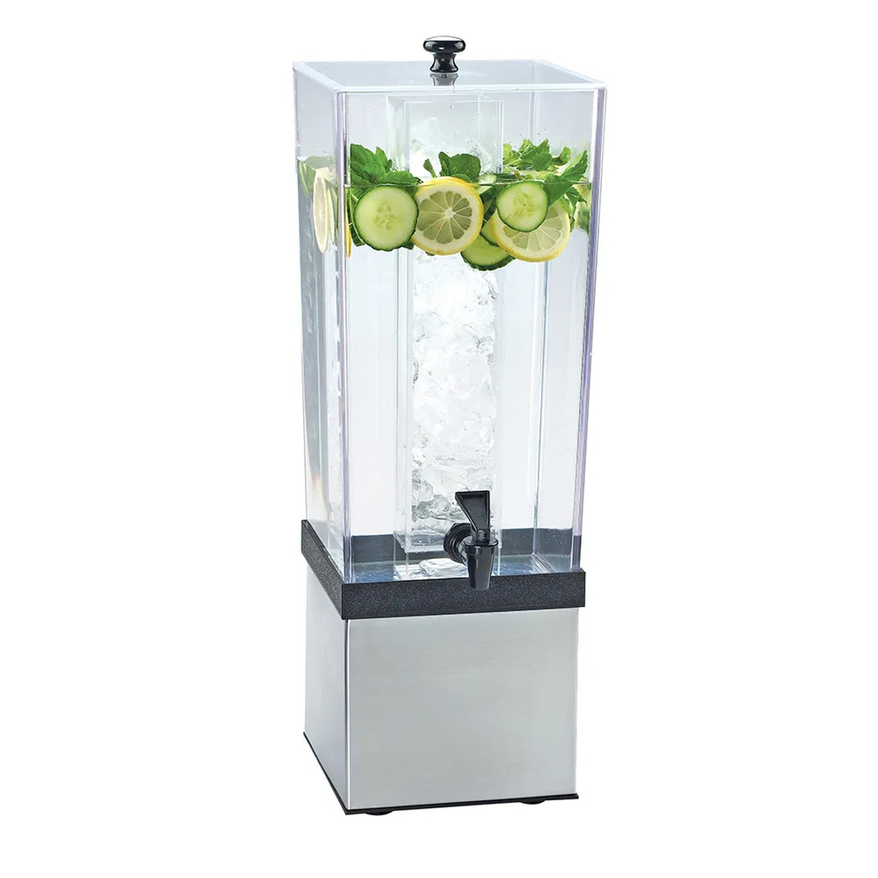 Cal-Mil 3 gal Beverage Dispenser w/ Ice Tube, Durable Polycarbonate & Steel Base - Chicken Pieces