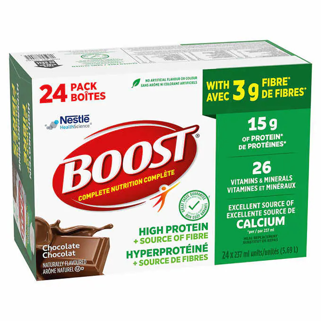 BOOST High Protein Complete Meal Replacement with 3 g Fibre, 24 x 237 mL - Chicken Pieces