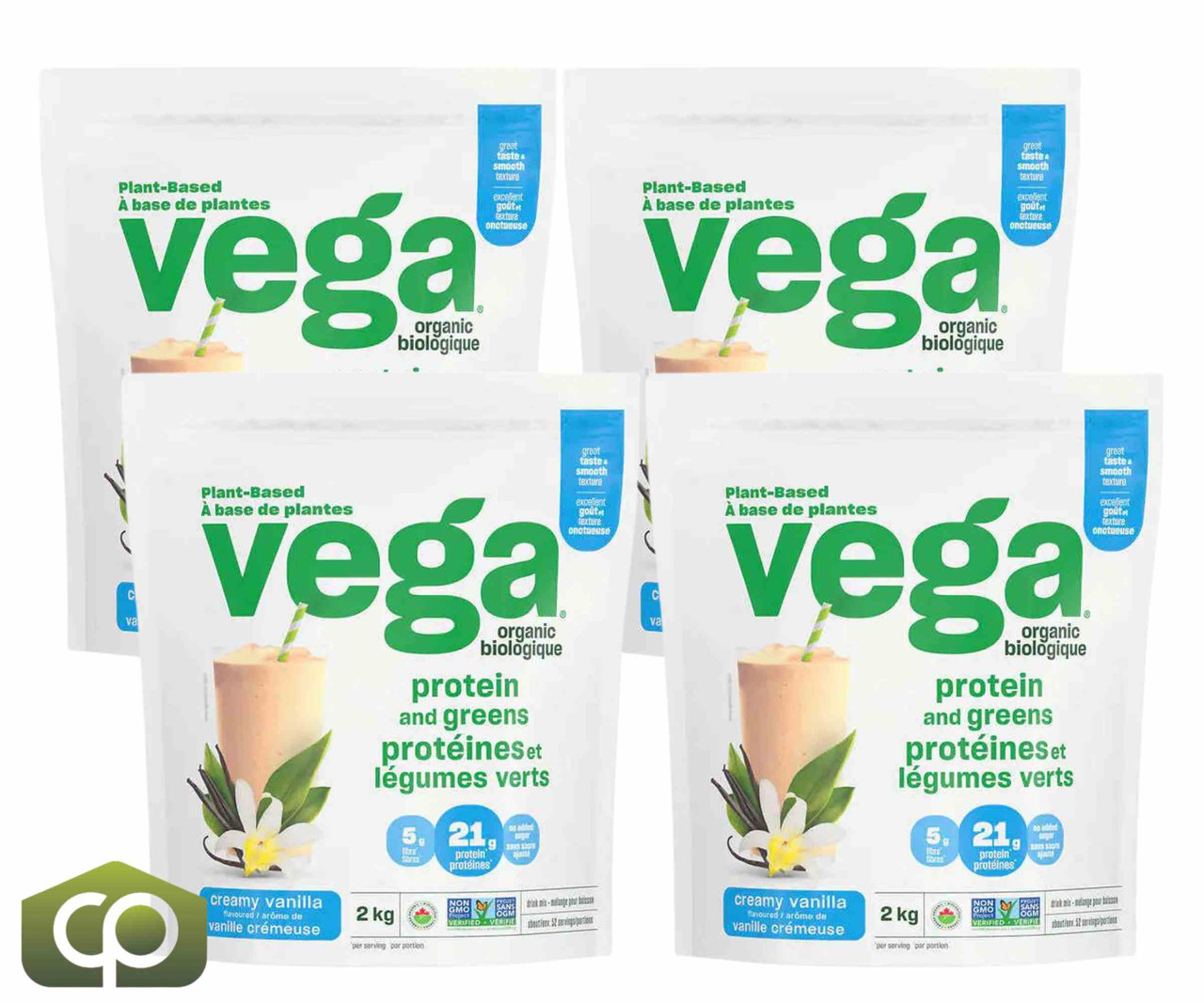 Vega Organic Vanilla Protein & Greens Powder, 2 kg - Plant-Powered Nutrition - Chicken Pieces