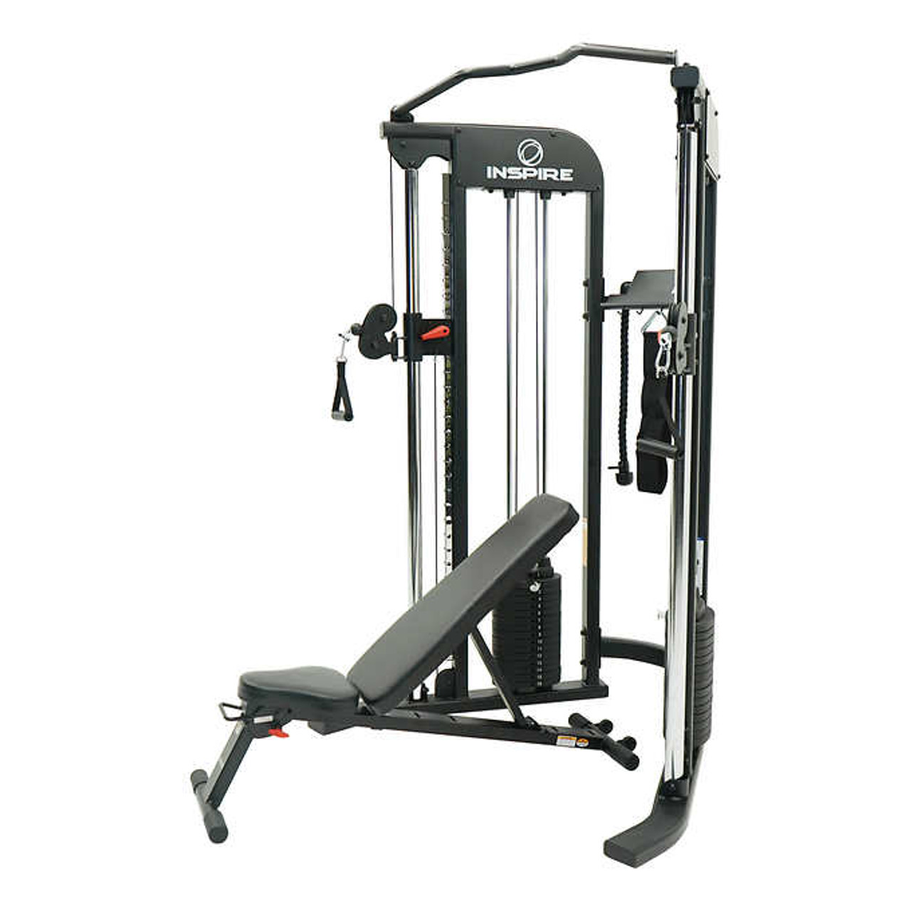 Inspire Fitness FTX Functional Trainer with Folding Bench and 1-year Subscription - Chicken Pieces