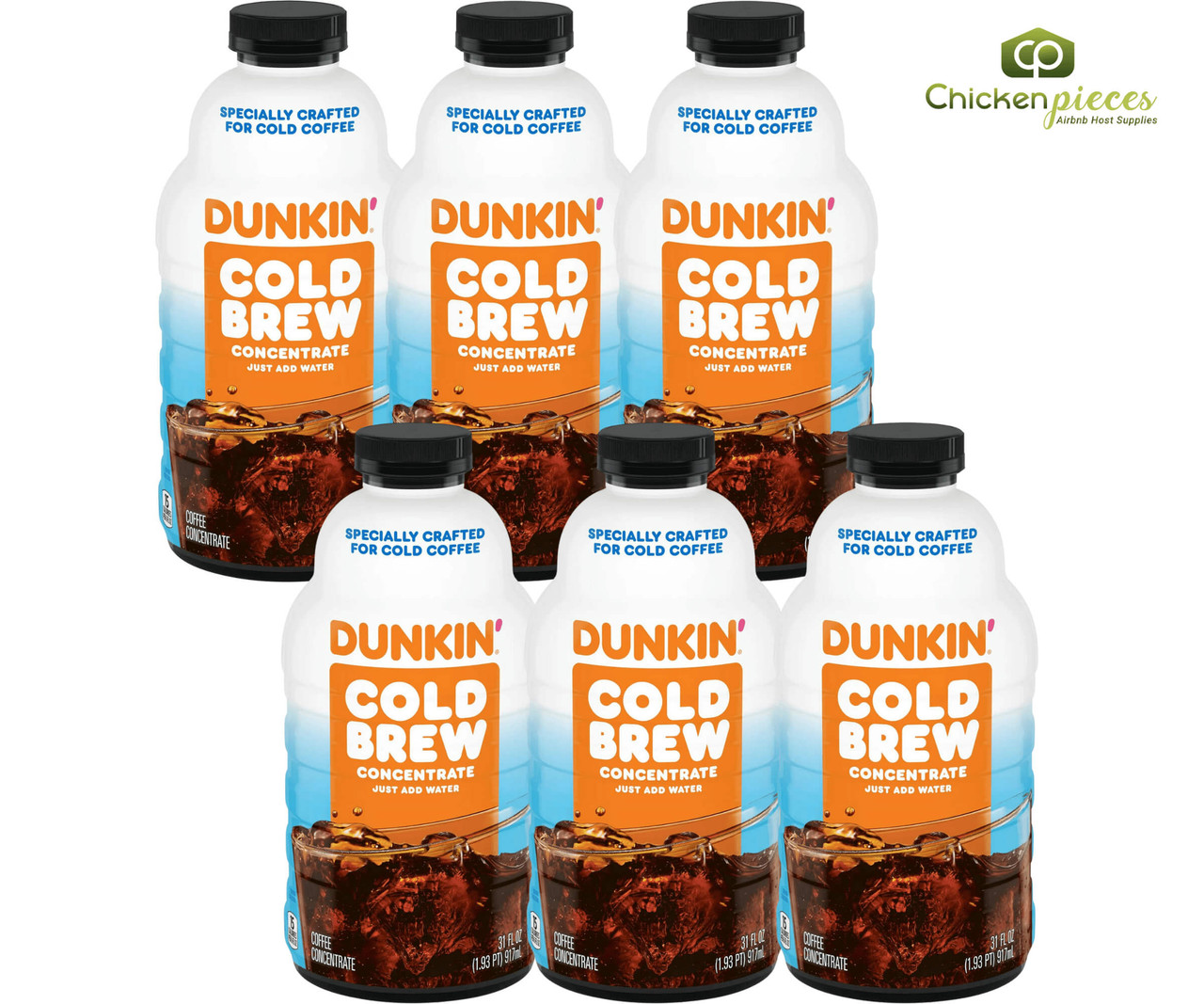 Dunkin Cold Brew Coffee Concentrate - 917ml (31 oz)-6/CASE- CHICKEN PIECES