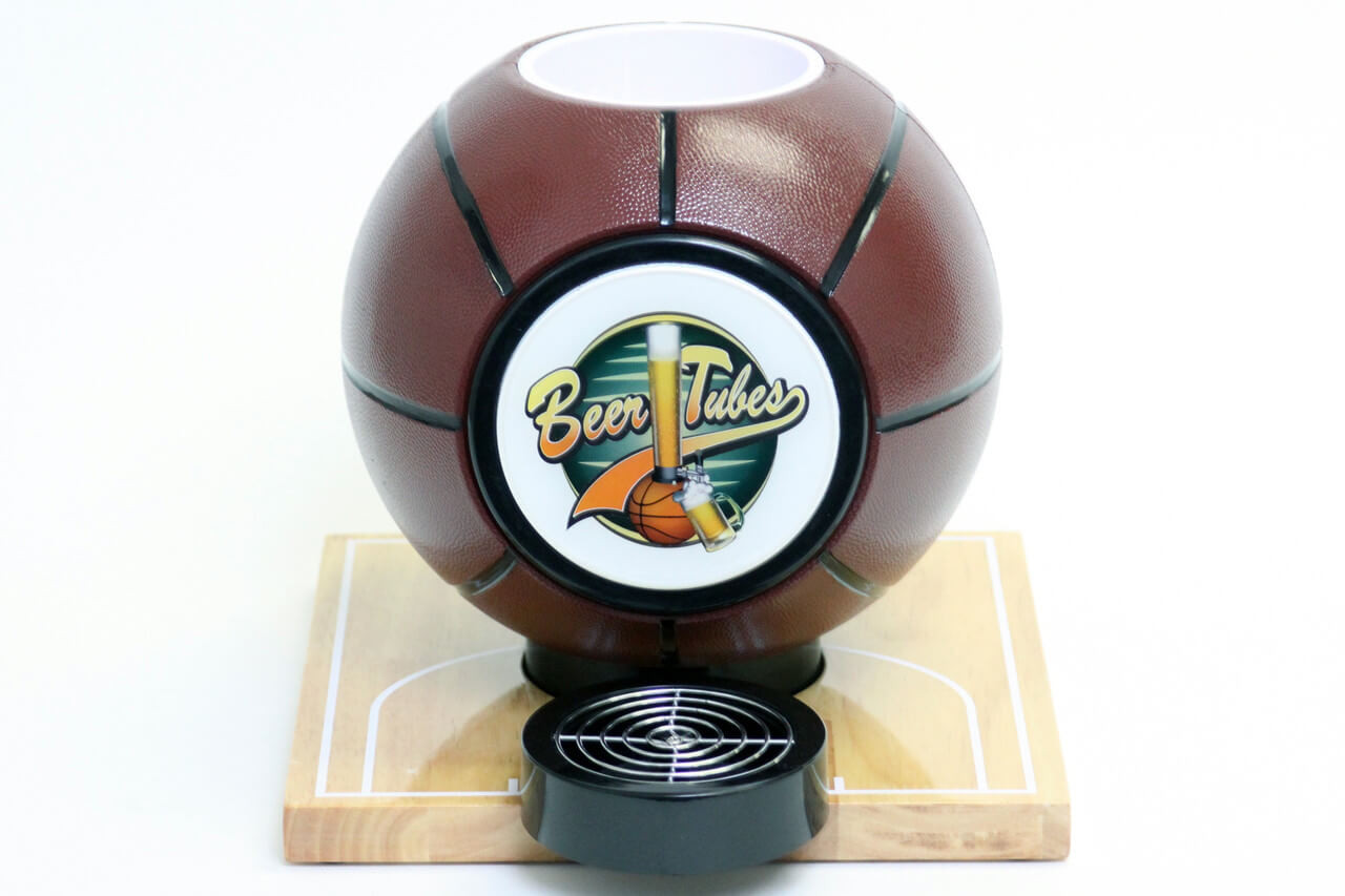 Beer Tubes 1/4 128 oz. Super Tube Basketball Beer Tower - Basketball Base Design - Chicken Pieces