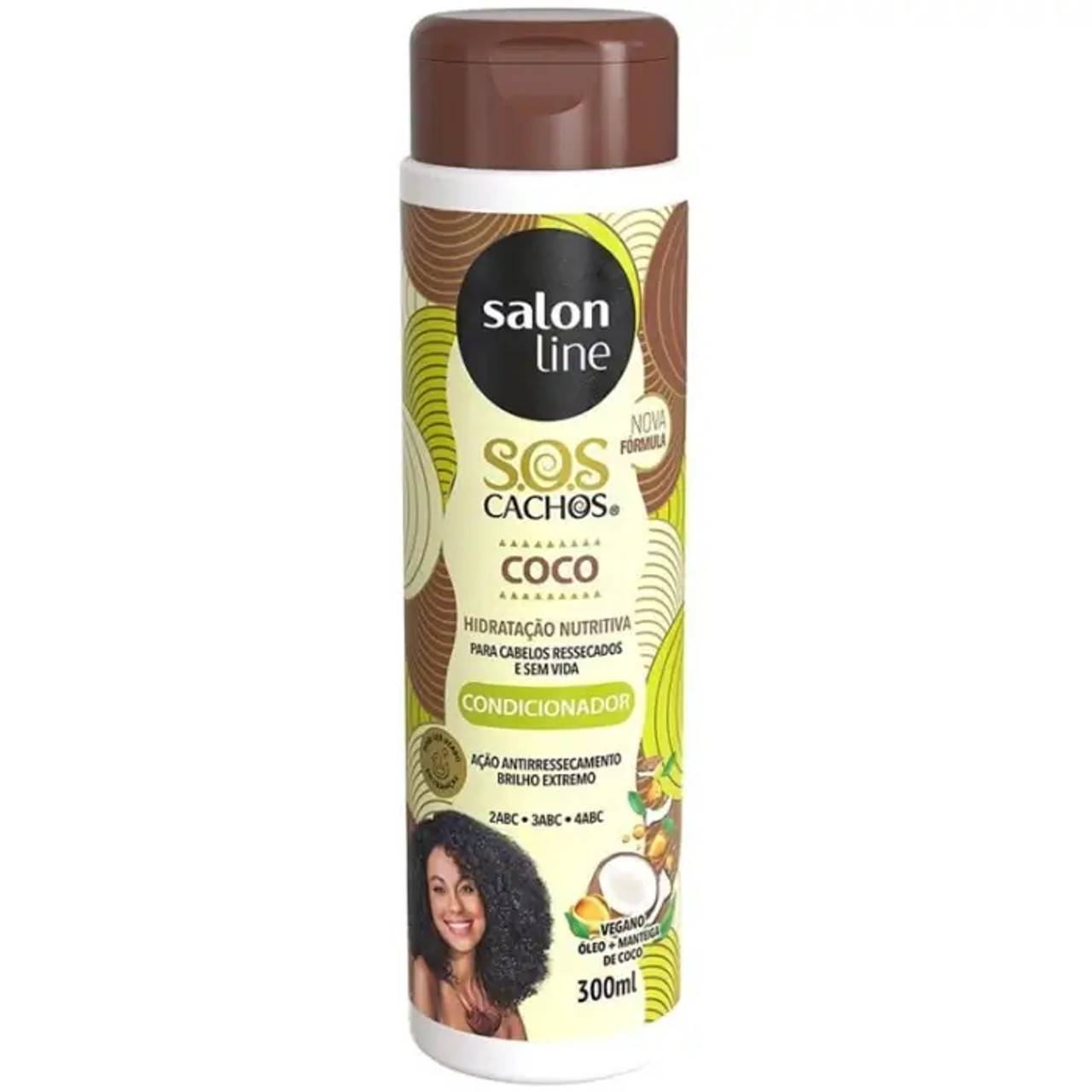 Salon Line SOS Curls Coconut Conditioner (12/Case) 300ml - Nourishing Hydration - Chicken Pieces