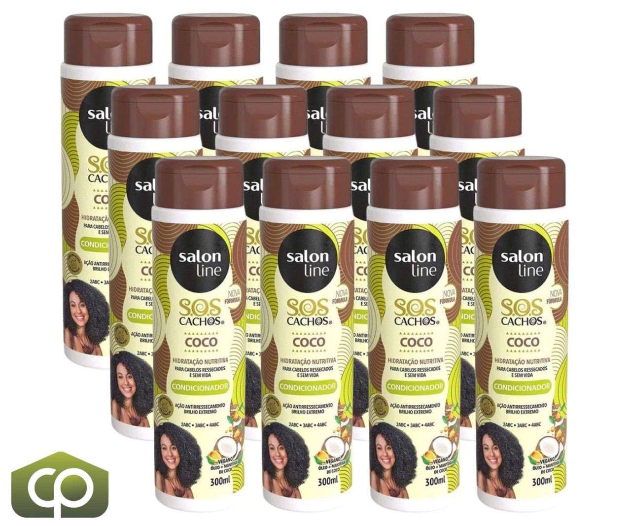 Salon Line SOS Curls Coconut Conditioner (12/Case) 300ml - Nourishing Hydration - Chicken Pieces