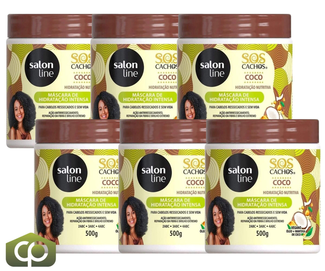 Salon Line SOS Curls Coconut Hair Mask (6/Case) 500ml - for Curly Hair - Chicken Pieces