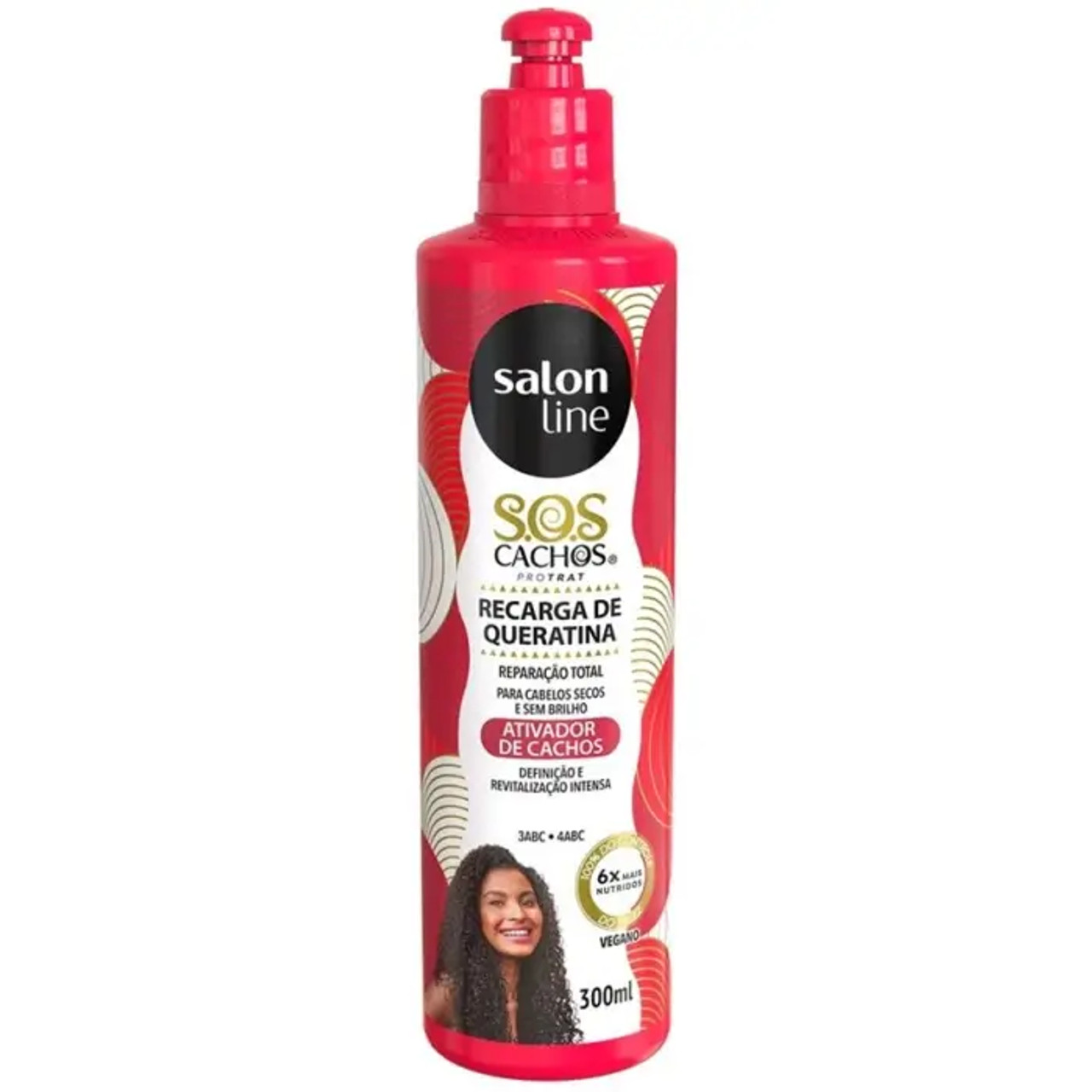 Salon Line SOS Curl Activator Keratin Reload (6/Case) 300ml - Curl Booster - Chicken Pieces