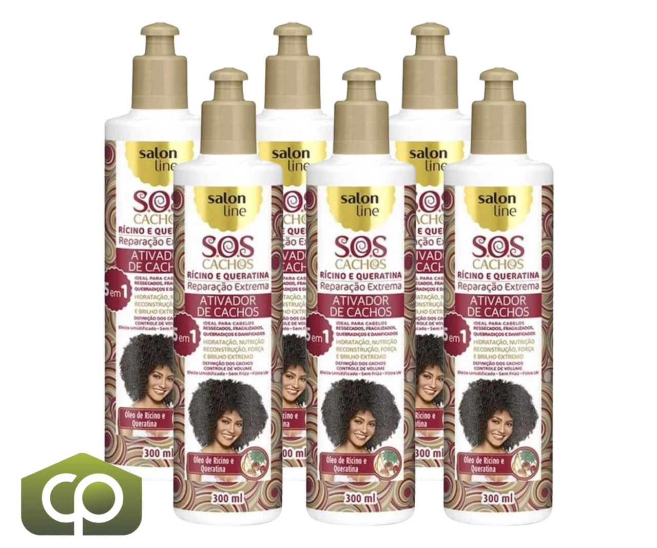 Salon Line SOS Curl Activator with Castor Oil and Keratin (6/Case) 300ml - Chicken Pieces
