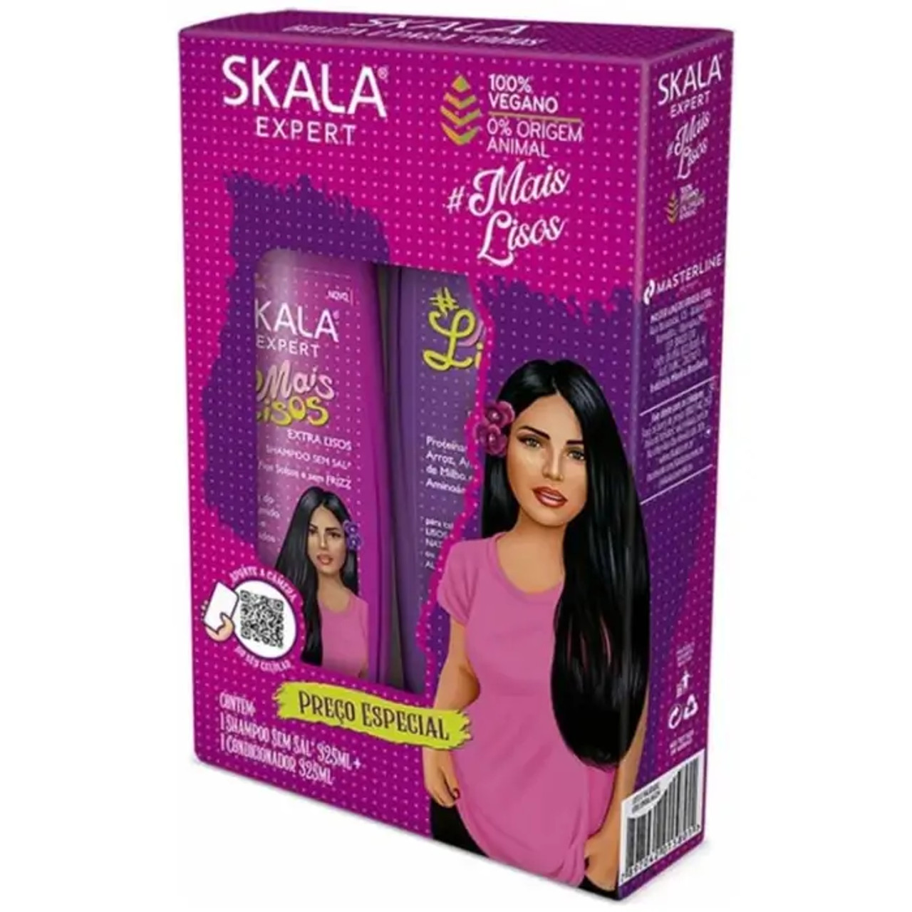 Skala Expert 'Smooth Plus' Straight Hair Sham+Cond Kit - 6 Packs (12 Units x 325ml) - Chicken Pieces