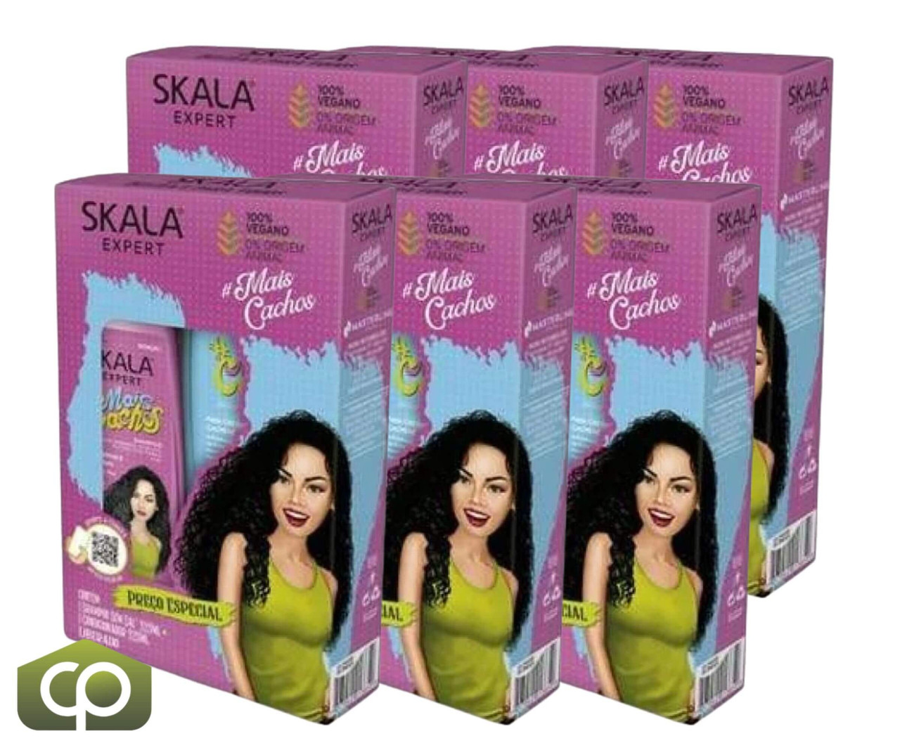Skala Expert 'More Curls' Shampoo + Conditioner Kit - 6 Packs (12 Units x 325ml) - Chicken Pieces